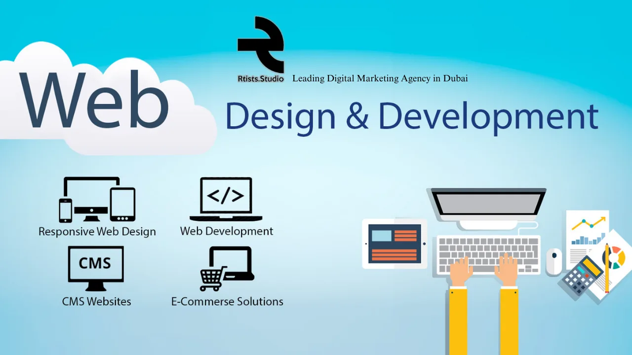 Web design and development company in Dubai – Rtist.studio showcasing responsive website layouts,