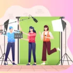 Corporate video production setup in a studio by rtist studio company