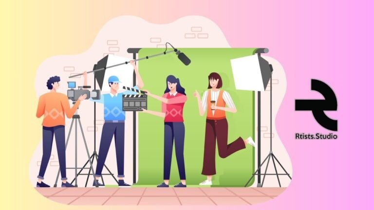 Corporate video production setup in a studio by rtist studio company