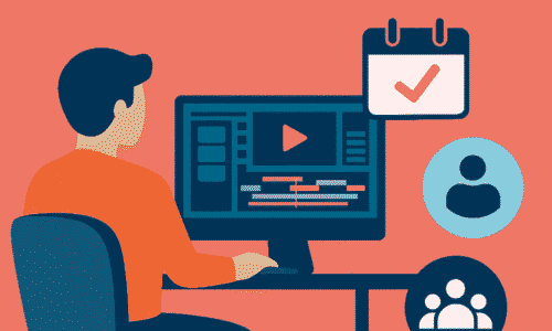 Promotional graphic titled 'Monthly-Retainer' highlighting the advantages of hiring a video editor on retainer for smart brands
