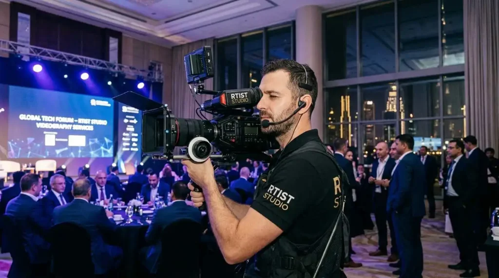 Rtist Studio Videographer Filming Corporate Event Conference in Dubai